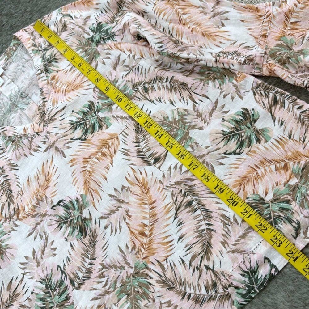 J. Jill Love Linen Flounce Sleeve Blouse - Picture 8 of 9